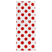 Sac Cadeau Pour Bouteille Pois rouges et blancs (Dos)