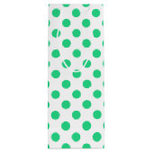 Sac Cadeau Pour Bouteille Pois verts et blancs (Dos)