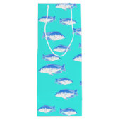 Sac Cadeau Pour Bouteille Poisson bleu turquoise (Dos)