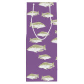 Sac Cadeau Pour Bouteille Poisson sur violet (Dos)