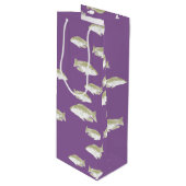 Sac Cadeau Pour Bouteille Poisson sur violet (Devant Angle)