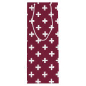 Sac Cadeau Pour Bouteille Polka blanche croise sur mûrier (Dos)