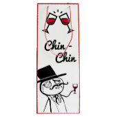 Sac Cadeau Pour Bouteille Posh Man With Top Hat Wine Toast Chin (Dos)