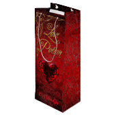 Sac Cadeau Pour Bouteille Potion d'amour de Goth Whimsical (Dos Angle)