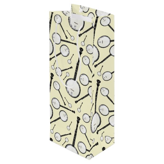 Sac Cadeau Pour Bouteille Professeur de musique de Banjo (Dos Angle)