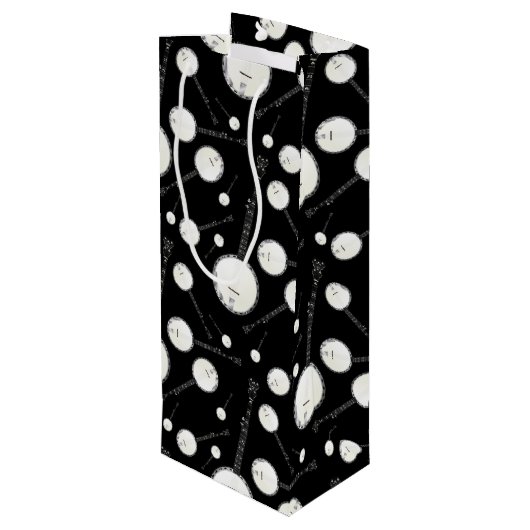 Sac Cadeau Pour Bouteille Professeur de musique de Banjo (Dos Angle)