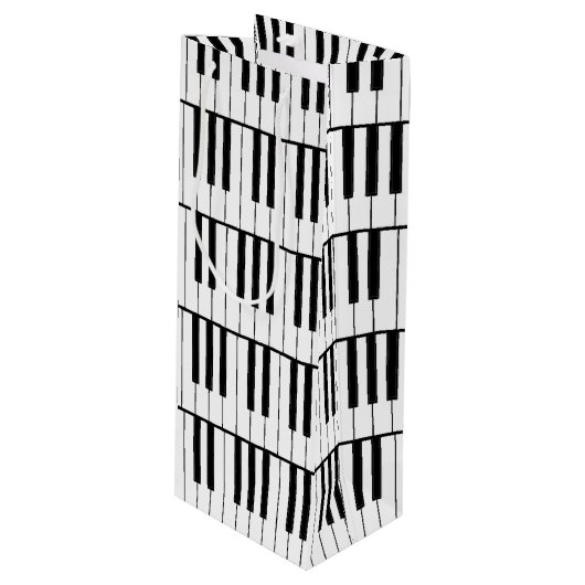 Sac Cadeau Pour Bouteille Professeur de musique de piano (Devant Angle)