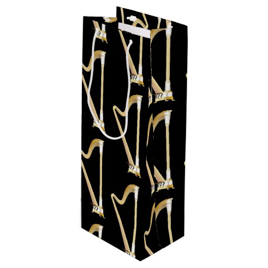 Sac Cadeau Pour Bouteille Professeur de musique musicale de Harp (Devant Angle)