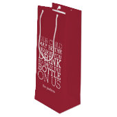 Sac Cadeau Pour Bouteille Profitez De Cette Bouteille Sur Nous | Funny Ensei (Dos Angle)