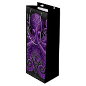 Sac Cadeau Pour Bouteille Purple Octopus Victorian Steampunk Kraken  (Devant Angle)