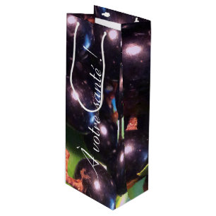 Sac Cadeau Pour Bouteille Raisins de vin