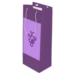 Sac Cadeau Pour Bouteille Raisins pourpres
