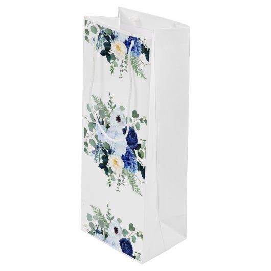 Sac Cadeau Pour Bouteille Ranunculus Anemone Hydrangea Rose arrière - plan b (Devant Angle)