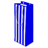 Sac Cadeau Pour Bouteille Rayure Bleue et Blanche (Dos Angle)