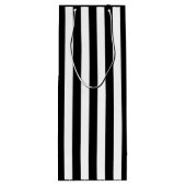 Sac Cadeau Pour Bouteille Rayure noir et blanc (Dos)