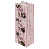 Sac Cadeau Pour Bouteille Rayures de truffe (Dos Angle)