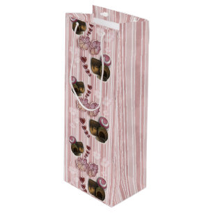 Sac Cadeau Pour Bouteille Rayures de truffe