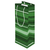 Sac Cadeau Pour Bouteille Rayures vertes (Dos Angle)