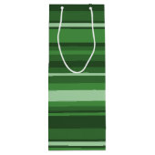 Sac Cadeau Pour Bouteille Rayures vertes (Dos)