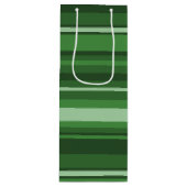 Sac Cadeau Pour Bouteille Rayures vertes (Devant)