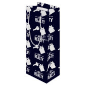 Sac Cadeau Pour Bouteille Realtor Photo Marine Logo (Dos Angle)