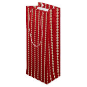 Sac Cadeau Pour Bouteille Red and White Pearl (Dos Angle)