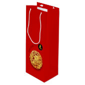 Sac Cadeau Pour Bouteille Red Gold Rabbit Papercut Chine Nouvel An 2023 WGB (Devant Angle)