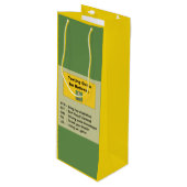 Sac Cadeau Pour Bouteille Retraite drôle (Devant Angle)