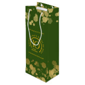 Sac Cadeau Pour Bouteille Réunion de classe de l'école Green & Gold (Dos Angle)