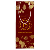 Sac Cadeau Pour Bouteille Réunion de classe du collège Red & Gold School (Dos)