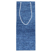 Sac Cadeau Pour Bouteille Revêtement bleu blanc Denim - Regarder l'image (Dos)