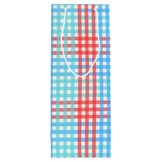 Sac Cadeau Pour Bouteille Rocket Pop, Plaid (Dos)