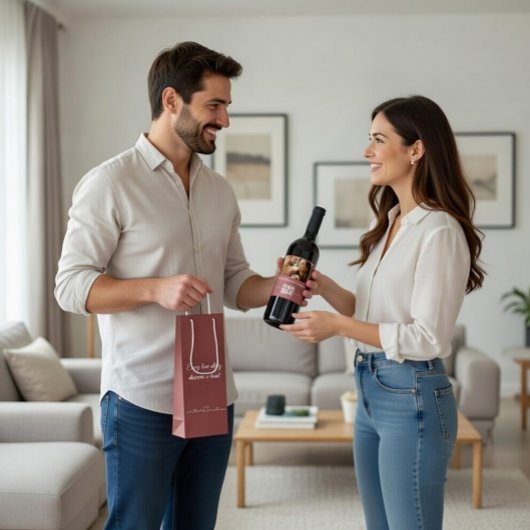 Sac Cadeau Pour Bouteille Romantic message personalized 