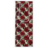 Sac Cadeau Pour Bouteille Romantic Roses Wine Gift Bag (Devant)