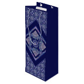 Sac Cadeau Pour Bouteille Rosace bleue (Dos Angle)