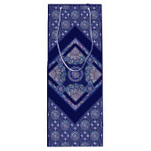 Sac Cadeau Pour Bouteille Rosace bleue (Dos)