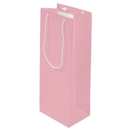 Sac Cadeau Pour Bouteille rose couleur (Devant Angle)