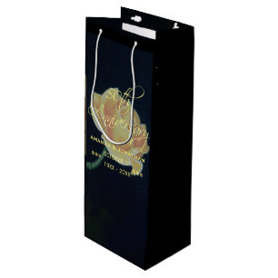 Sac Cadeau Pour Bouteille Rose du 50e anniversaire de mariage