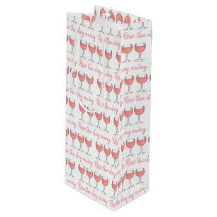 Sac Cadeau Pour Bouteille Rosé Le Jour D'Ailleurs Vin Rose Verre