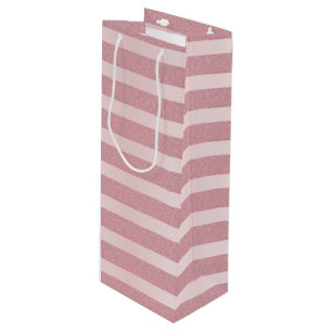 Sac Cadeau Pour Bouteille Rose Parties scintillant Or Modèle moderne Glamour