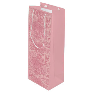 Sac Cadeau Pour Bouteille Rose Poussiéreuse Élégante Toile Rococo Revival Ro