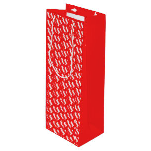 Sac Cadeau Pour Bouteille Rouge Abstrait n Blancs Valentine Coeur