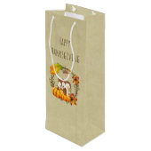 Sac Cadeau Pour Bouteille Rustic Wreath (Dos Angle)