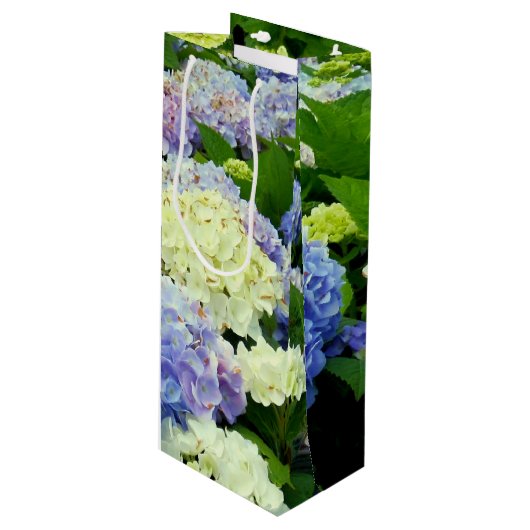 Sac Cadeau Pour Bouteille Sac-CADEAU À Mix VIN Hydrangea (Devant Angle)