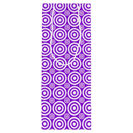 Sac Cadeau Pour Bouteille Sac-CADEAU À VINS-Bulles-Blanc-Violet-Blanc (Dos)