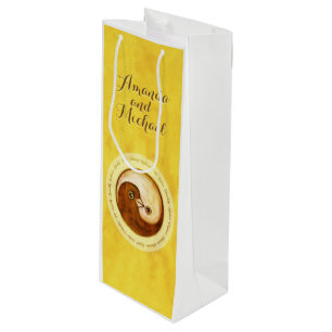 Sac Cadeau Pour Bouteille SAC-CADEAU DE BOUTEILLE MARIAGE. La colombe harmon