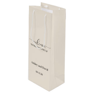 Sac Cadeau Pour Bouteille Sac de bienvenue pour mariage