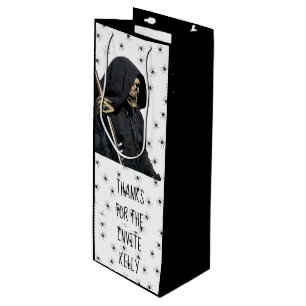 Sac Cadeau Pour Bouteille Sac personnalisé de bouteille de Faucheuse sinistr