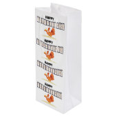 Sac Cadeau Pour Bouteille Sac/Sac cadeau en papier design Thanksgiving Blanc (Dos Angle)