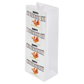 Sac Cadeau Pour Bouteille Sac/Sac cadeau en papier design Thanksgiving Blanc